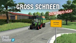 "GROSS SCHNEEN" FS22 Map Tour/Review | New Mod Map | Farming Simulator 22 | PS5