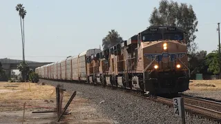 Union Pacific ILTLB Passes By W Herndon Ave, Fresno, CA