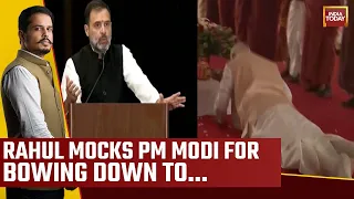 Cong's Rahul Gandhi Mocks PM Modi For Bowing Down To Sengol, Says India Unsafe For Minorities
