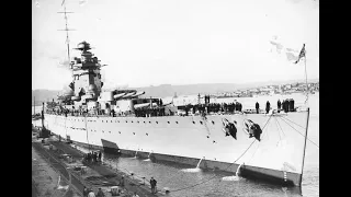 HMS Rodney - Blasting Bismarck and Shore Targets