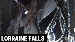 Lorraine falls in the cellar | The Conjuring - Vera Farmiga & Patrick Wilson