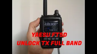 YAESU FT5D unlock TX  mods.  Odblokowanie nadawania poza pasmem amatorskim.