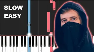 Alan Walker, Ava Max - Alone, Pt_ II (SLOW EASY PIANO TUTORIAL)