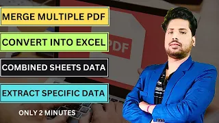 Combined Multiple Pdf | Convert into Excel | Combined Multiple PDF Pages into One Single Excel Sheet