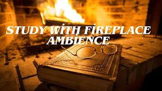 Cozy Fireplace Ambience for Study |1 hour | Relaxing fireplace sound