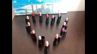 Avon помада Призма. Все оттенки на губах.