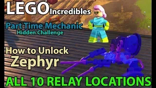 Lego Incredibles - Part Time Mechanic Challenge / Relay Locations (How to Unlock Zephyr)