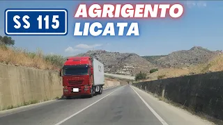 SS115 "Sud Occidentale Sicula" | viaggio da AGRIGENTO a LICATA attraverso PALMA DI MONTECHIARO
