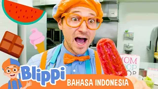 Blippi Membuat Es Loli Buah | Blippi Bahasa Indonesia - Video Anak-Anak | Petualangan Blippi