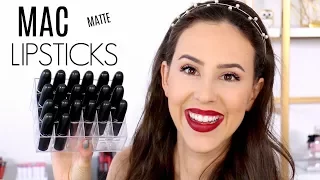 MAC Lipstick Collection || Matte Finish Review || Favorites, Swatches & Wear Test