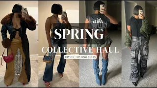 Spring Collective Try on Haul + Styling Ideas |ZARA, JADED LONDON, I.AM.GIA, PRETTYLITTLETHING, MORE