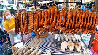 Cambodian Popular Phnom Penh Street Food, Tasty Roasted Duck, Pork ribs, Fish, Chicken & More