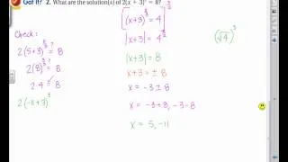 6 5 Solving Square Root and Other Radical Equations