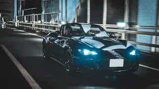 Dark Blue Roadster/ MX-5 Miata  Mazda in Tokyo Cinematic Night ride [4K]