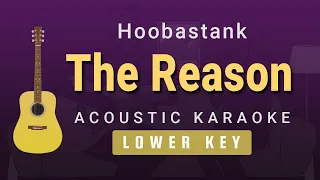 The Reason - Hoobastank (Lower Key Acoustic Karaoke)