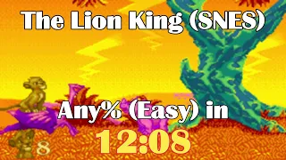 (Former WR) The Lion King Any% (Easy, SNES) Speedrun in 12:08 [Live Recording]