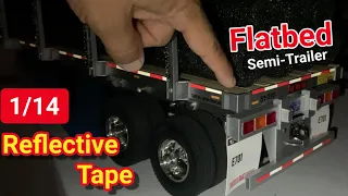 4k 1/14 Reflective Safety Tape for Tamiya Trucks | Trailer Container | FLATBED SEMI-TRAILER RC