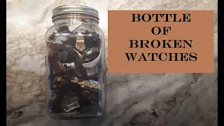 Not A Bag But A Mason Jar Filled With Broken Watches!