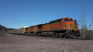 Railfanning the BNSF Hi Line Subdivision between Whitefish and Great Falls, Montana April 8, 2012