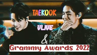 Grammy Night Taekook moments+ VLive ~ They were clingy in interviews and supportive again!
