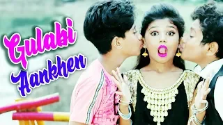 Gulabi Aankhen Jo Teri Dekhi 👍 गुलाबी आंखें जो तेरी दीखी💕 cute love story🎸 Anik Sneha Ujjal dance