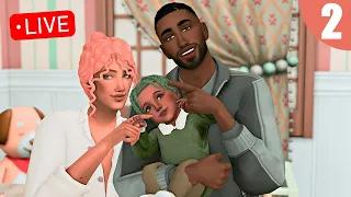 The Sims Not So Berry Challenge Peach Gen #2 (LIVE) | Can they stay a happy family? 🧑🏿‍👩🏽‍🧒🏾 part 2