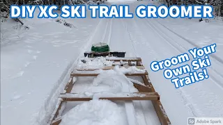 Homemade Trail Groomer For Skiing, With Track Setter