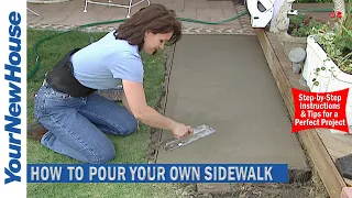 How to Make a Concrete Sidewalk - Do It Yourself