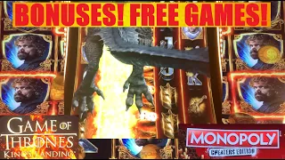 HAVING TOO MUCH FUN ON GAME OF THRONES KINGS LANDING SLOT MACHINE! BONUSES! FREE GAMES! BIG WINS!