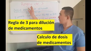 Regla de tres para dilución de medicamentos