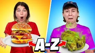 DIE ABC ESSENS CHALLENGE! (Wir essen das ganze Alphabet!)