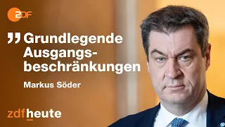 Corona: Ministerpräsident Markus Söder: "Grundlegende Ausgangsbeschränkungen" in Bayern