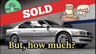 Highest price e38 ever?? What I learned with seconds left in the auction