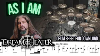 Dream Theater - As I Am (DRUM TRACK / SHEET / MIDI)