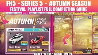 FH5 SERIES 5 AUTUMN FESTIVAL PLAYLIST HOW TO | TOYOTA 4RUNNER FH5 INCEY WINCEY SPYDER TREASURE HUNT