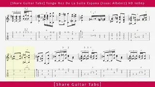 [Share Guitar Tabs] Tango No2 De La Suite Espana (Isaac Albéniz) HD 1080p