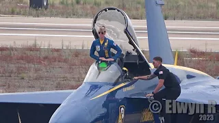 2023 Blue Angels  Airshow                              Pilots walk out & cockpit