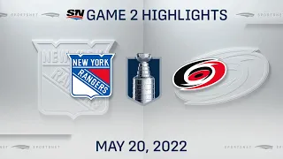 NHL Game 2 Highlights | Rangers vs. Hurricanes - May 20, 2022