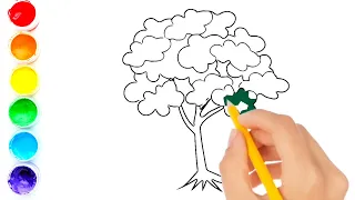 How to Draw Tree Step by Step Easy For Kids|Tree🌳Drawing For Kids Easy