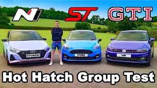 VW Polo GTI v Hyundai i20 N v Ford Fiesta ST review, 0-60mph & brake tested!