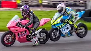 9 Year Old Casey O'Gorman CRAZY LAST LAP Drama!  Cool FAB Minibikes Championship.