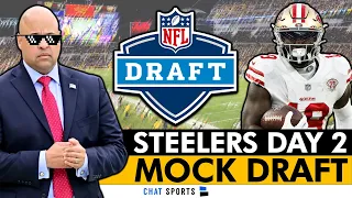 Steelers Day 2 Mock Draft + TRADE For Deebo Samuel, Cortland Sutton Coming Today? | 2024 NFL Draft