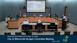 Budget Committee Meeting 1, May 9, 2024