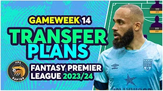 FPL GAMEWEEK 14 TRANSFER PLANS | DISASTER WEEK! 💀 | Fantasy Premier League Tips 2023/24