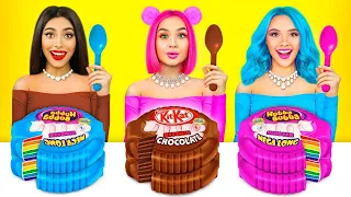 ¡Desafío 100 Capas de Chicle VS Chocolate! Batalla Deliciosa por 24 horas por RATATA BRILLIANT