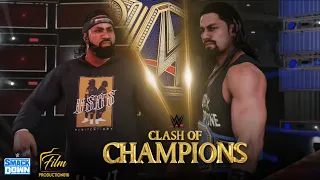 WWE 2K Universe Mode Clash of Champions Roman Reigns vs Jey Usos