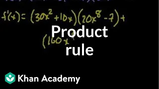 Product rule | Taking derivatives | Differential Calculus | Khan Academy