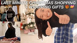 LAST MINUTE CHRISTMAS SHOPPING + WRAPPING GIFTS | Vlogmas Day 23