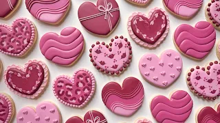 HEART COOKIES  ~ Relaxing Satisfying Cookie Decorating Compilation