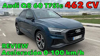 Audi Q8 60 TFSIe quattro 462CV ACELERACIÓN O-100 km/h REVIEW y PRUEBA en español MOTORK
